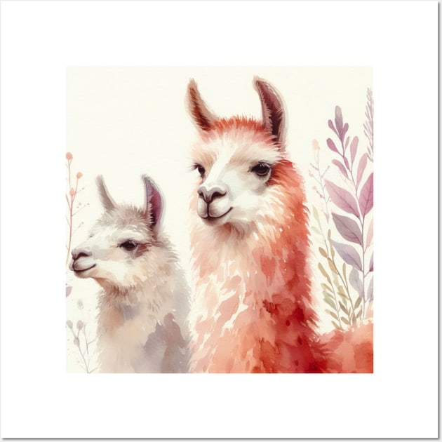 Watercolor Llama Alpaca Art Wall Art by Star Fragment Designs